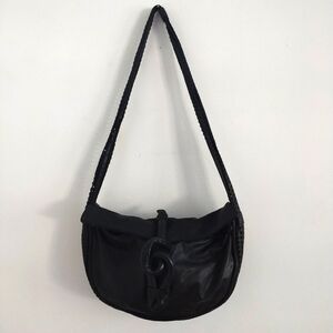 Vintage Brio Leather Perforated Strap Boho Handbag Bag